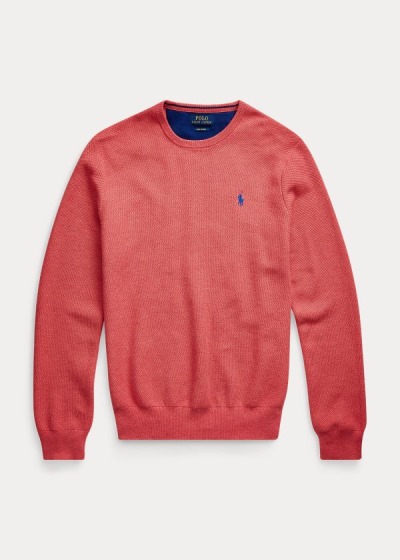 Sueter Polo Ralph Lauren Hombre Coral - Cotton Crewneck - KHGXR8092